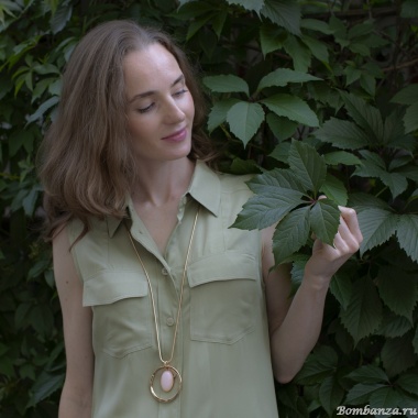 Колье Fiore Luna, LIGHT ROSE OPAL